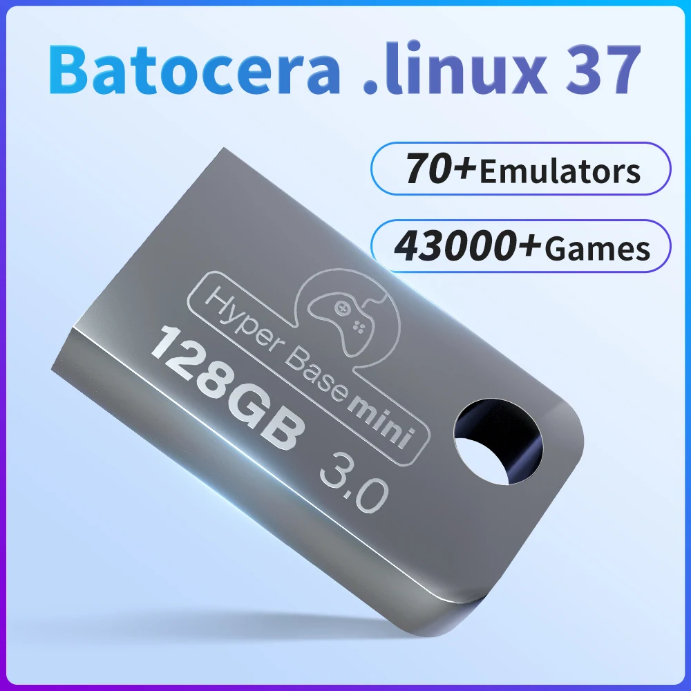 Batocera37linuxSystem128GBPortableUSB30Disk70Emulatorswith