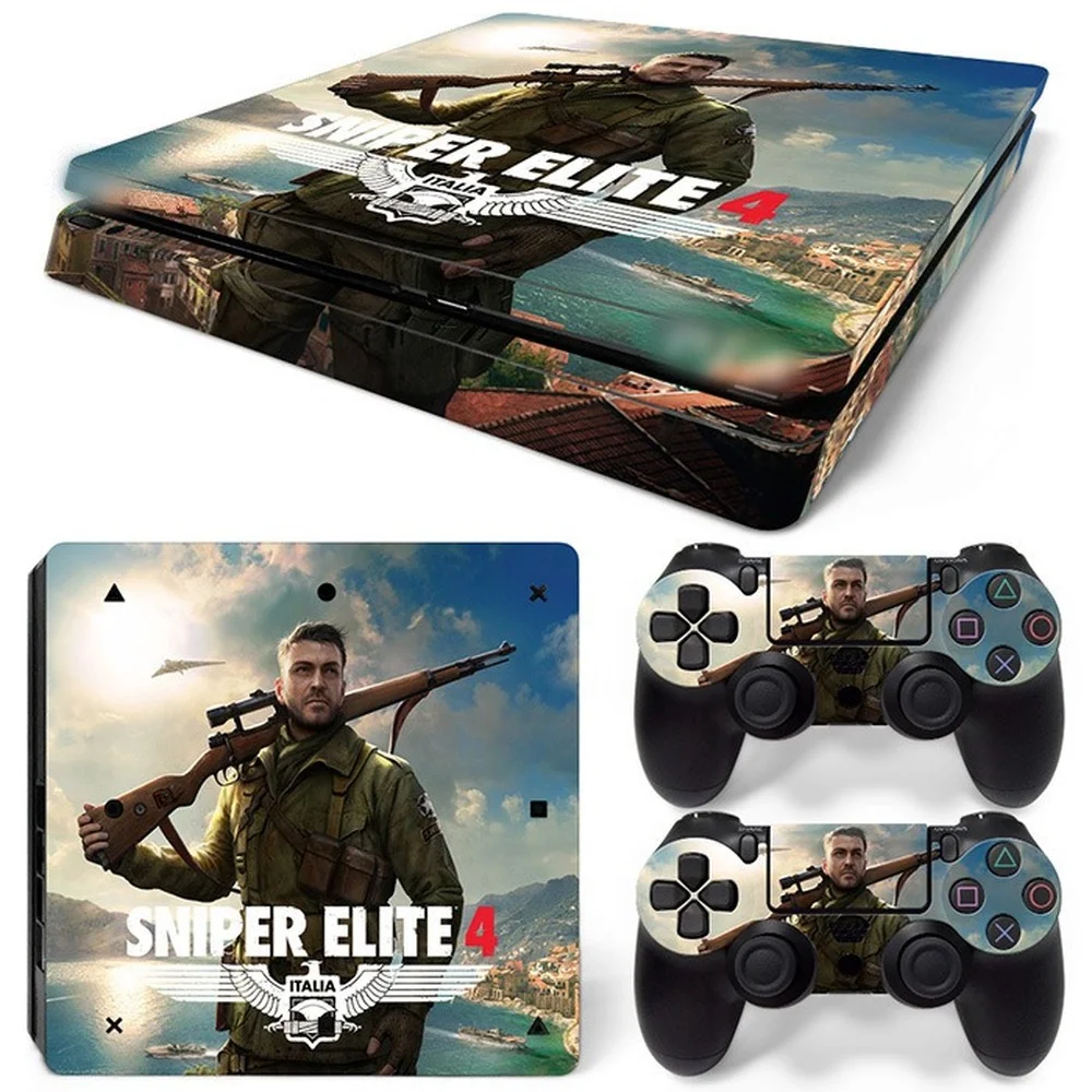 For Ps4 Slim Sniper Eite Pvc Skin Vinyl Sticker Decal Cover Console Dualsense Controllers Dustproof Protective Sticker