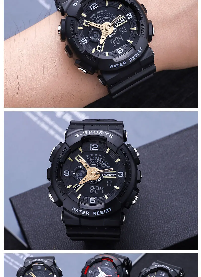 New Men Sport Watch Waterproof Style Digital Watches For Men Alarm Chrono Led Electronic Clock Square Man Wristwatch 2022