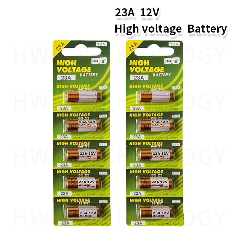 Alkaline Battery 2pcs/Lot 12V 23A Ultra Alkaline Battery High Voltage Battery A23 V23GA MN21 For Calculators /Keyfob Remotes /Alarms