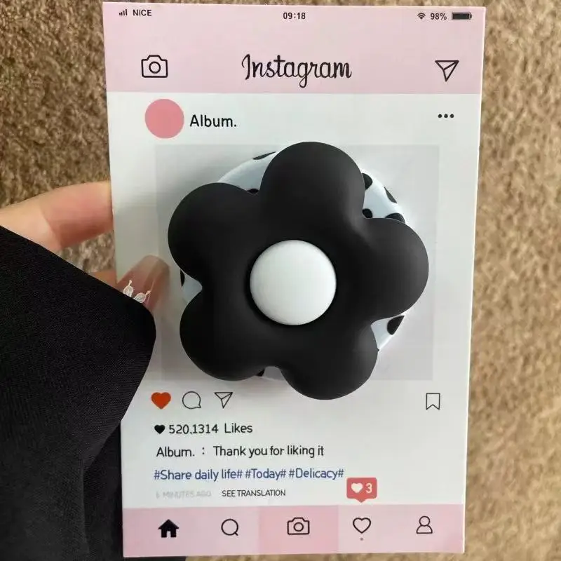 Floral Silicone Magnetic Griptok Stand with Wireless Charging Support