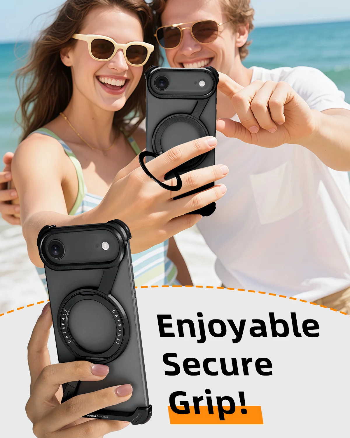 Eary for iPhone 17 Air Case for Magsafe Magnetic 360°Rotating Stand Phone Case Shells Wireless Charging Bumper Shockproof Cover