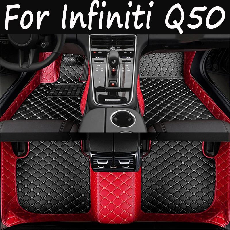 

Автомобильные коврики для Infiniti Q50 2014 2015 коврики водонепроницаемые пользовательские аксессуары для интерьера коврики для ног Автомобильная защита Педали колодки