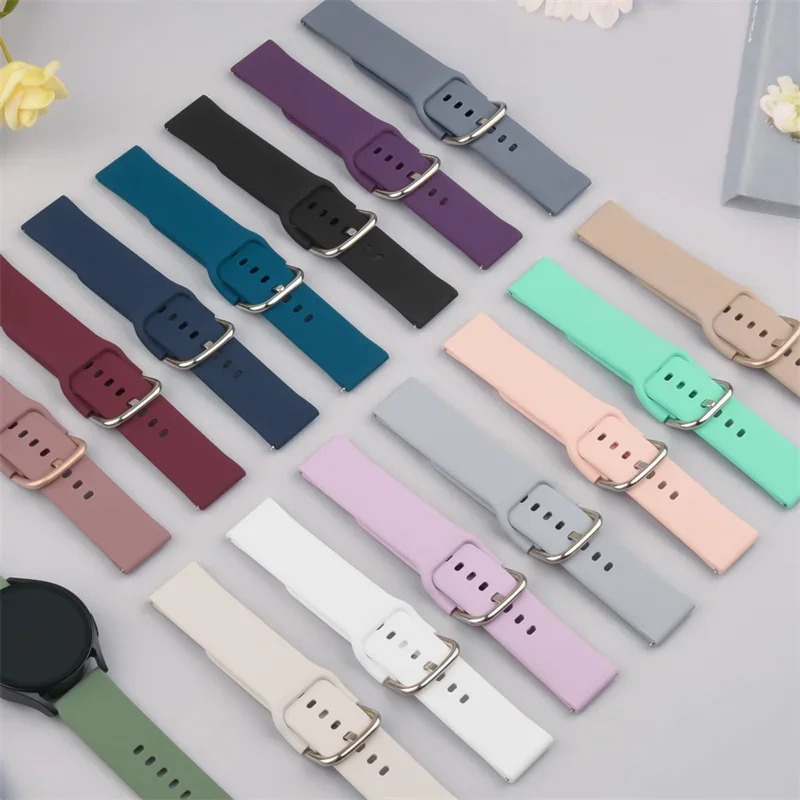 Enhanced Silicone Band for Smartwatches - 20mm/22mm Sport Bracelet Strap