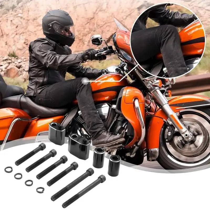Motorbike Footrest Extension Driver Outward Spacer Motorcycle Floorboard Extension Kit Upgraded Rustproof Pedal