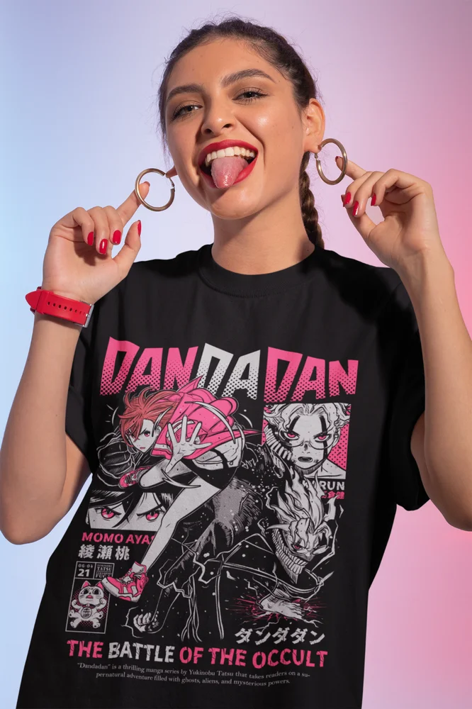 Camiseta Dandadan Okarun Okarun Momo Ayase Anime japonés lindo regalo camisa 5
