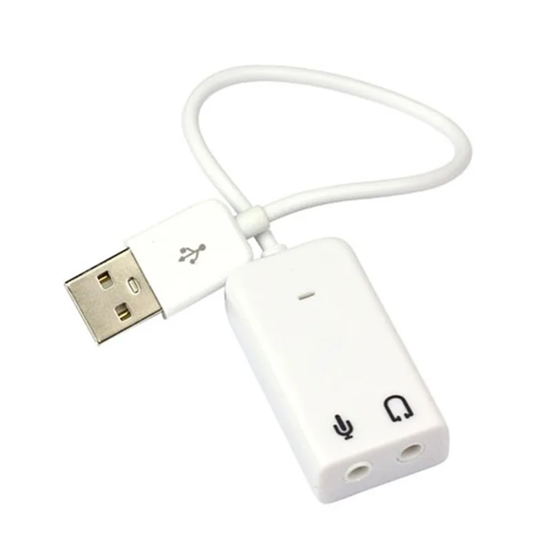 7.1 carte son USB externe USB vers Jack 3.5mm casque adaptateur Audio  numérique Microphone carte son pour Mac 