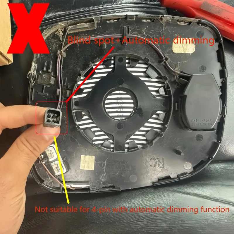 2008-2016년형 닷지 그랜드 캐러밴 및 크라이슬러 타운 앤 컨트리용 자동 좌우 열선 사각지대 방지 윙 리어 미러 글라스