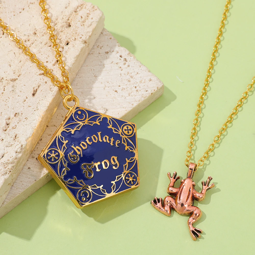Anime Schokoladenfrosch Cosplay Halskette Cartoon Schmuck Zubehör für Fans Sammlung Kindergeburtstagsgeschenk kann öffnen – Detail 3