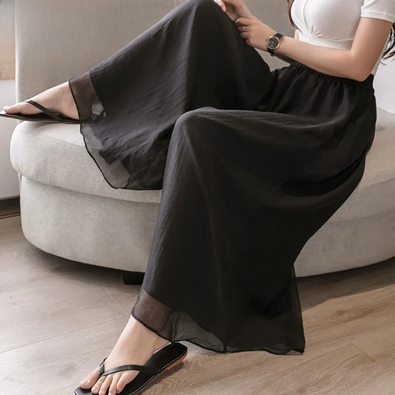 Black extra-wide flare 88cm long