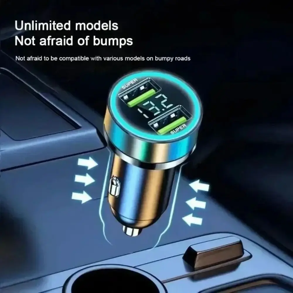 Caricatore per telefono da auto con doppia porta USB Adattatore di tipo C a ricarica rapida 12-24 V in auto non facilmente alimentato da 240 W - Image 2
