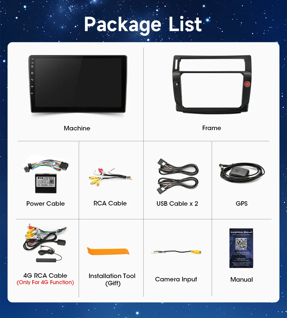 Srnubi Android-Autoradio für Citroen C4 C-Quatre C-Triomphe 2004–2014, QLED-Display, Carplay, Bluetooth, Autozubehör – Detail 1