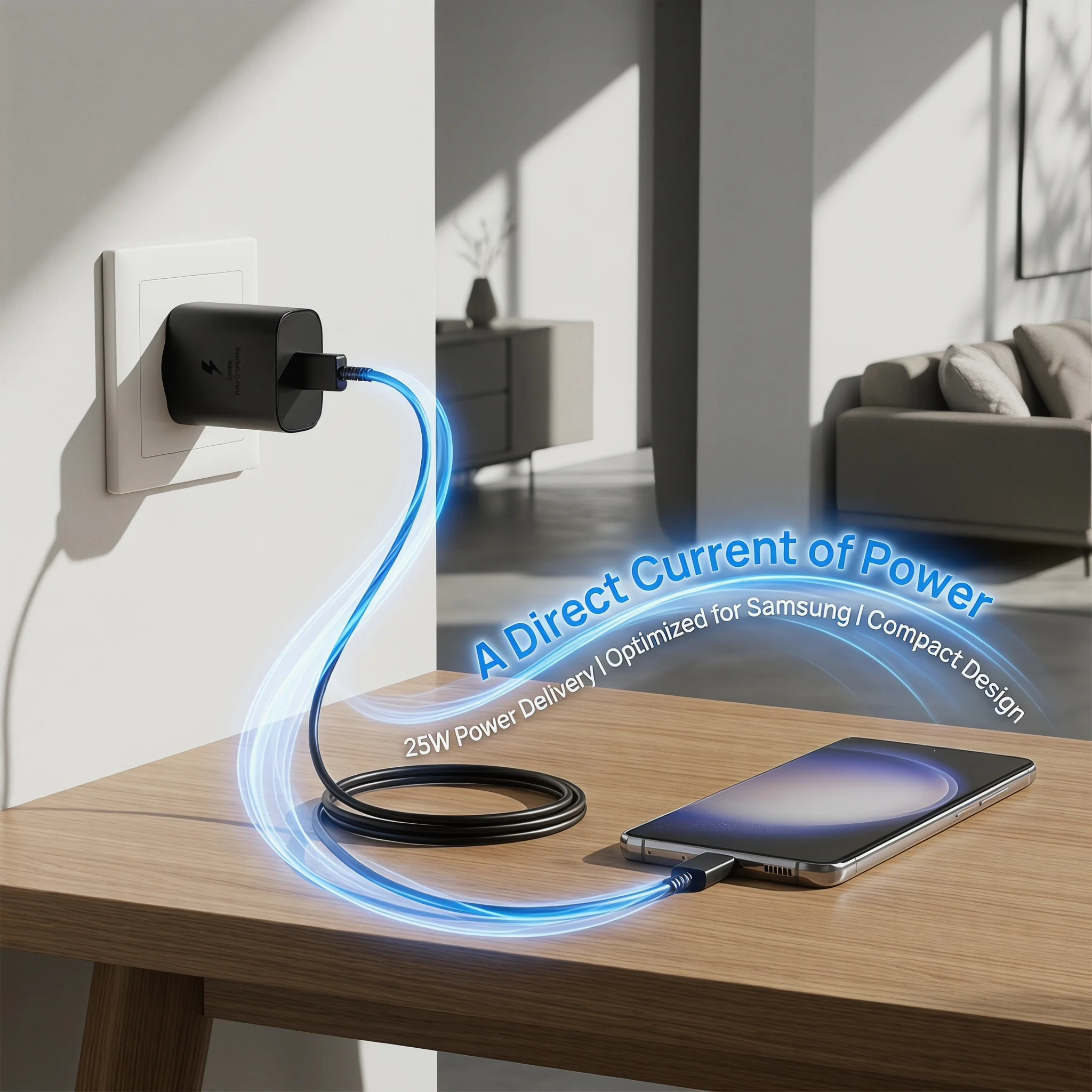 Original 25W Samsung EU Fast Charger Adapter