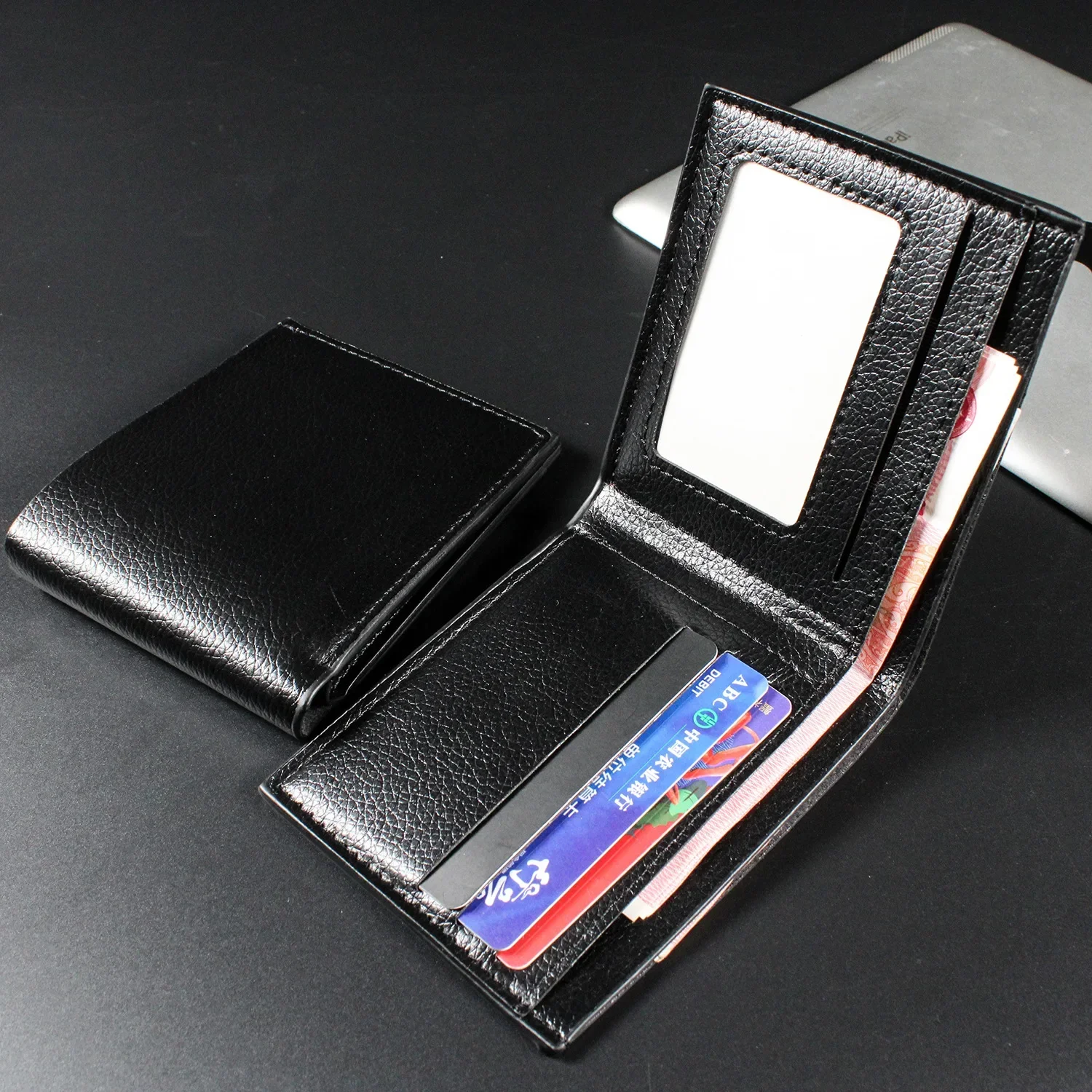 Card Wallet Men Short Soft Leather PU Young Male Student Multi Card Position Driver License Cover