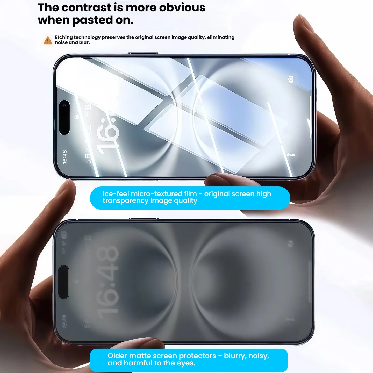 Matte HD Tempered Glass Screen Protector 3-Pack - Dust & Bubble-Free
