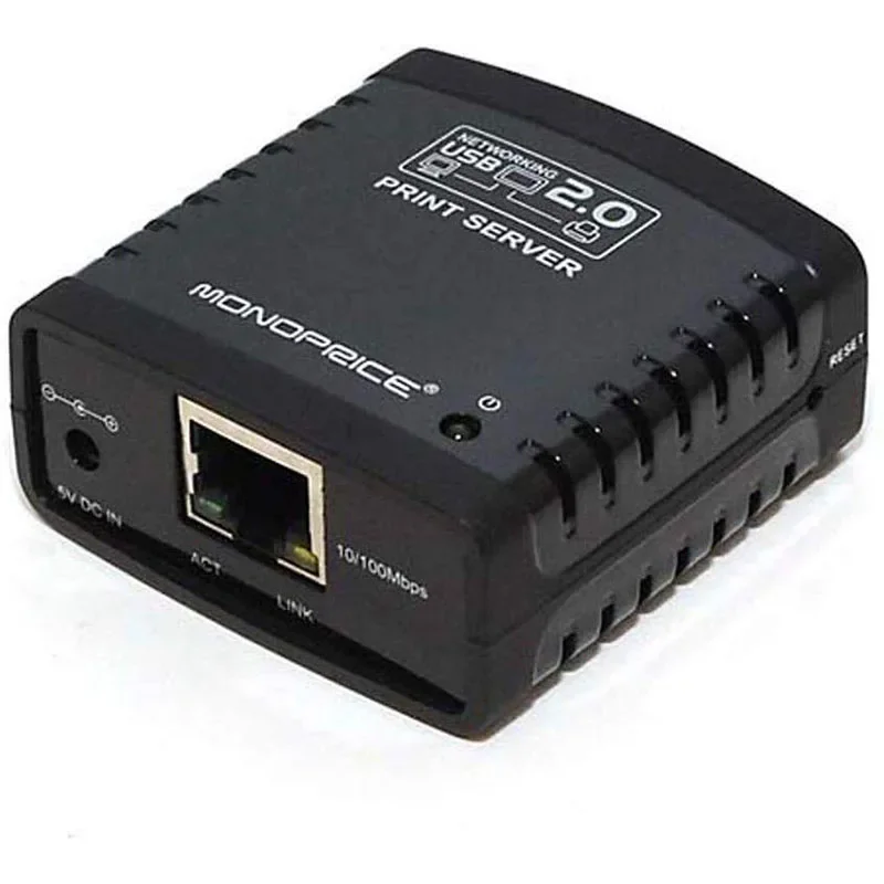 Adattatore di rete LAN USB 2.0 da 10/100 Mbps per server di stampa LPR, dispositivo di condivisione stampante USB per l'uso con più stampanti in ufficio - immagine 3