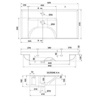 Rectangular White Ceramic Bathroom Sink Overflow Counter Space Left ADA Compliant 2