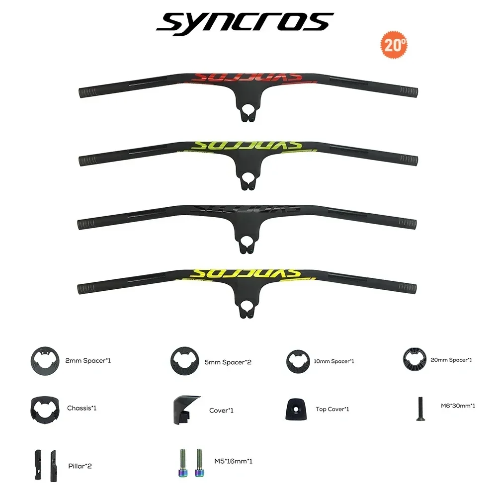 SYNCROS Full Carbon Fibre Integrated MTB FRASER IC SL Big 70mm~100mm*720mm~780mm Handlebar Black MatS