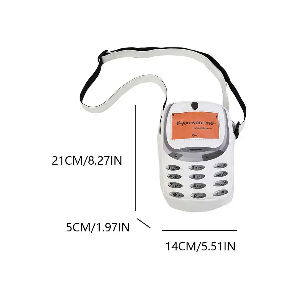 3D Phone Shape PU Leather Crossbody Bag - Creative and Trendy Designer Shoulder Purse