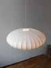 Nordic Modern Silk Pendant Lights Wabi Sabi E27 LED Chandeliers Lustre For Living Room Dining Room Pendant Lamp Decor Lighting 4