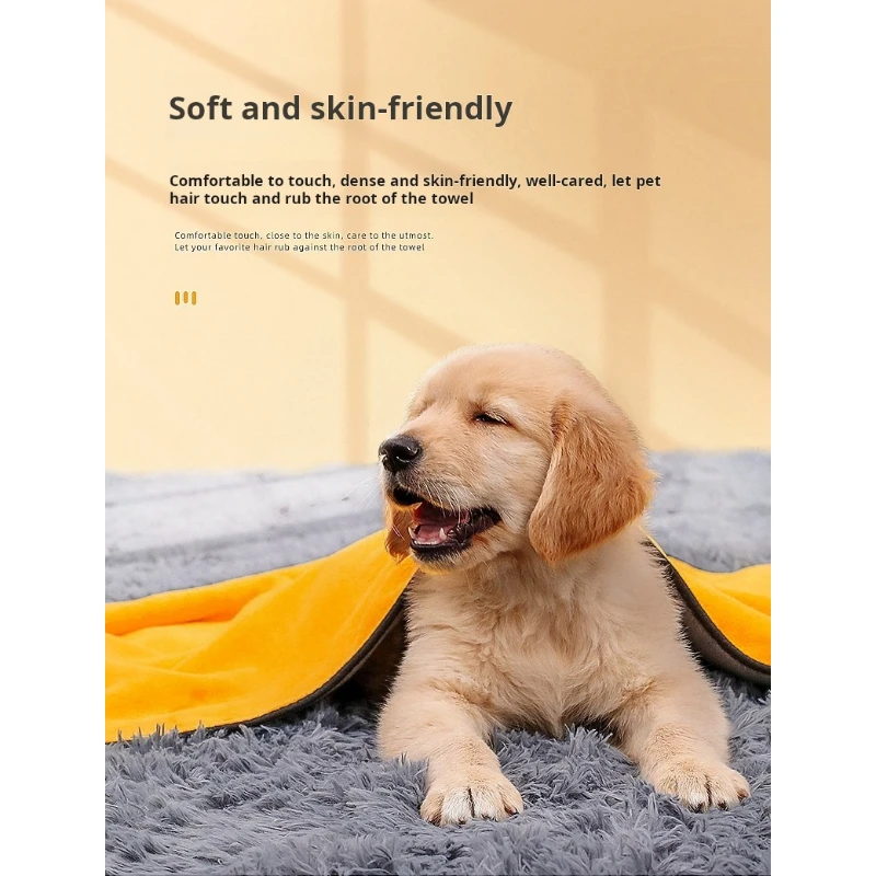 New Pet Dog Absorbent Towel Microfiber Dog Bathing Towel Bathrobes Wiping Cloth dog bathrobe towel for dogs