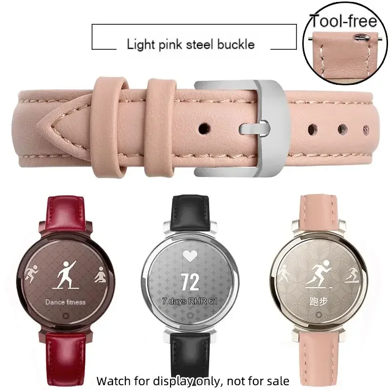 Elegant 14mm Women's Cowhide Leather Watch Strap with Quick Release