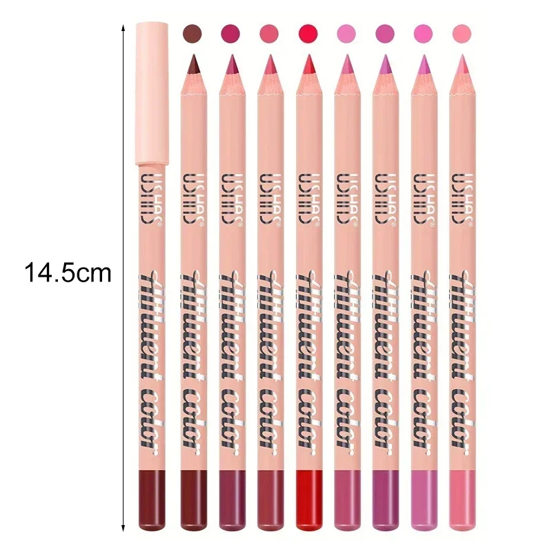 8 Color Waterproof Lip Liner Pencil Long Lasting Natural Lipliner Pen Red Contour Tint Sexy Dark Red Pink Matte Lipstick Pencil 2