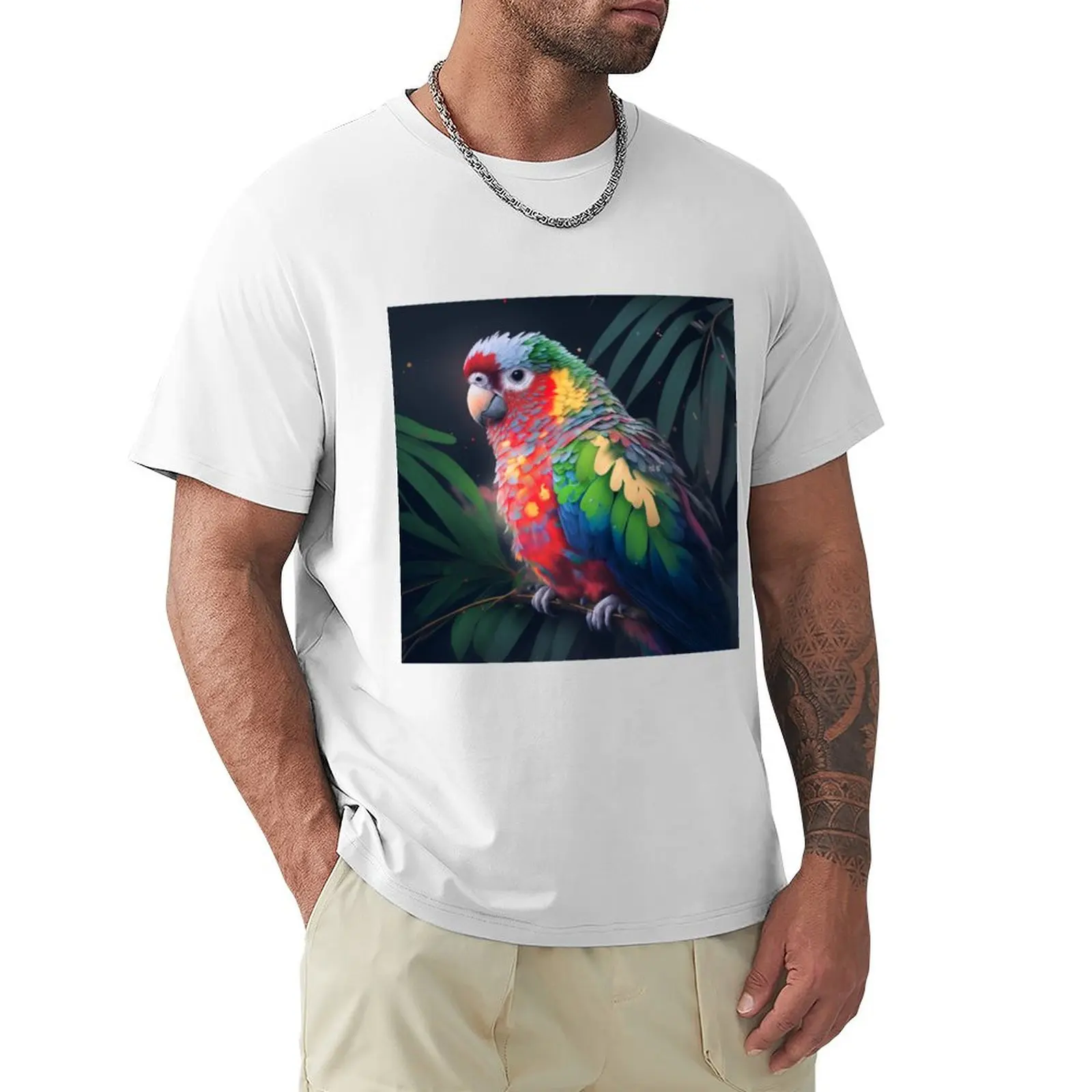 

Colorful parrot T-Shirt heavyweights animal prinfor boys fruit of the loom mens t shirts