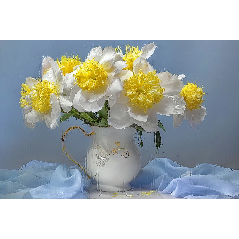 

DIY diamond embroidered 5d diamond painting daffodil cross stitch square rhinestone mosaic pattern home decoration