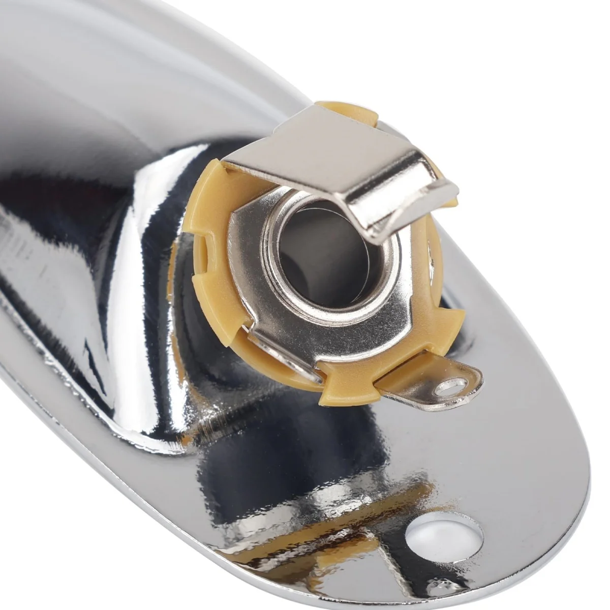 Guitar Socket Plate Guitar Input Jack Socket Plate Loaded Boat Style 1/4 In Mono Electric Guitar Socket Plate for Electric Replacement Parts