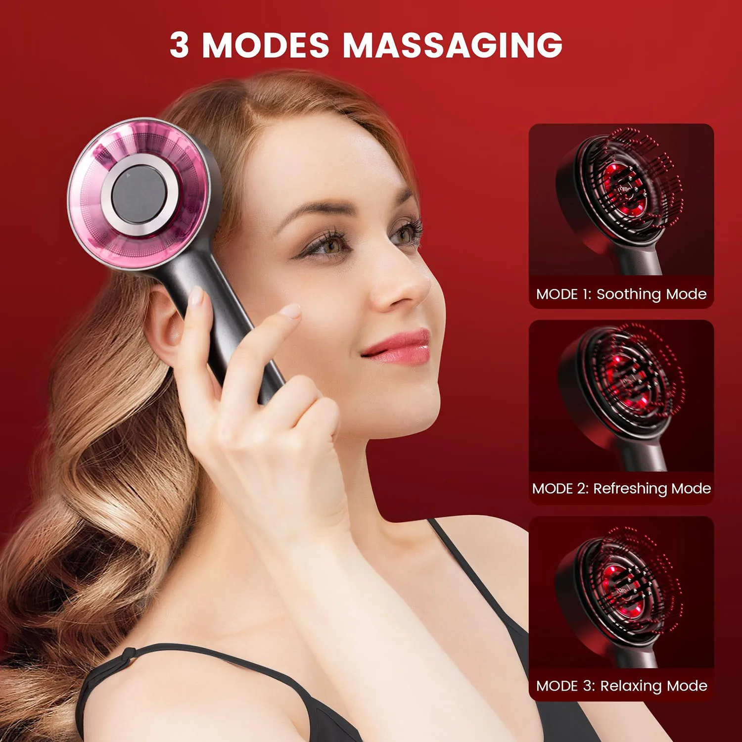 Wireless Massager  Scalp3 Scalp Massaging Brush Shiatsu Hair Scalp Massager with IPX7 Waterproof Cordless Electric Massager 3