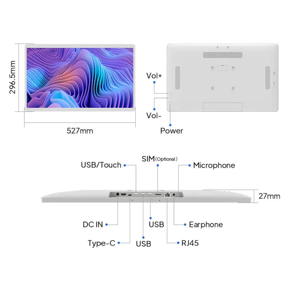HDMI  ġ ũ  º,  ޸  ÷, 24 ġ, ȵ̵ 12, 8G + 128G Ƽ̵ ÷̾, ȭƮ ÷