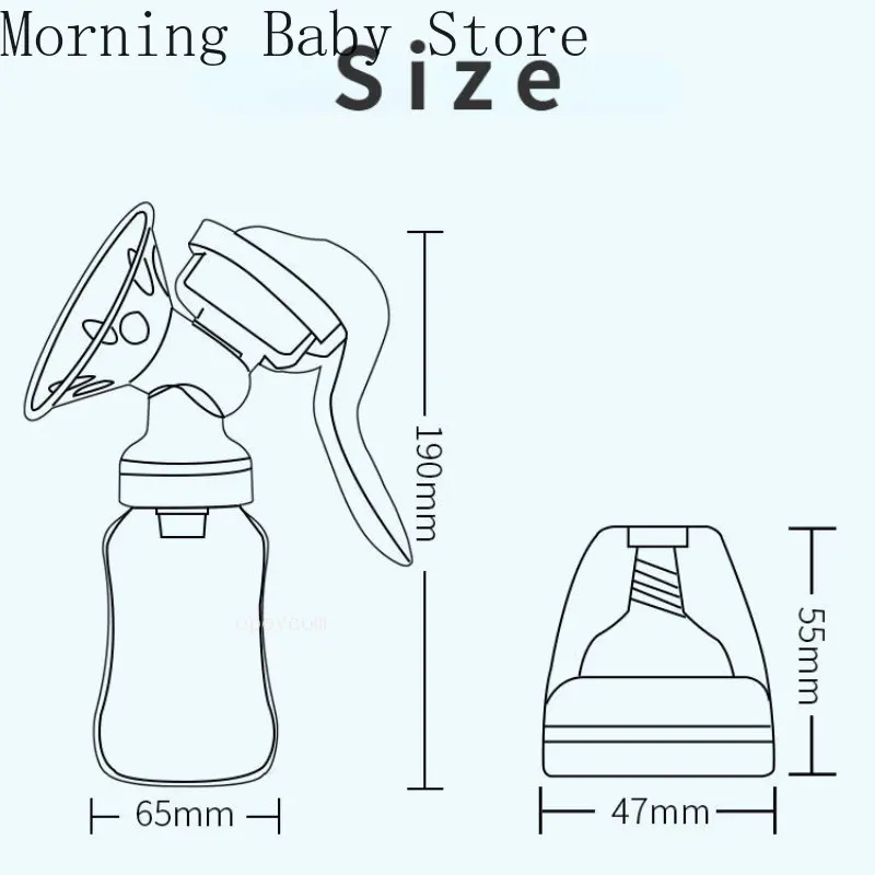 150ML Manual Breast Feeding Pump Original Manual Breast Milk Silicon PP BPA Free with Milk Bottle Nipple Function Breast Pumps images - 6