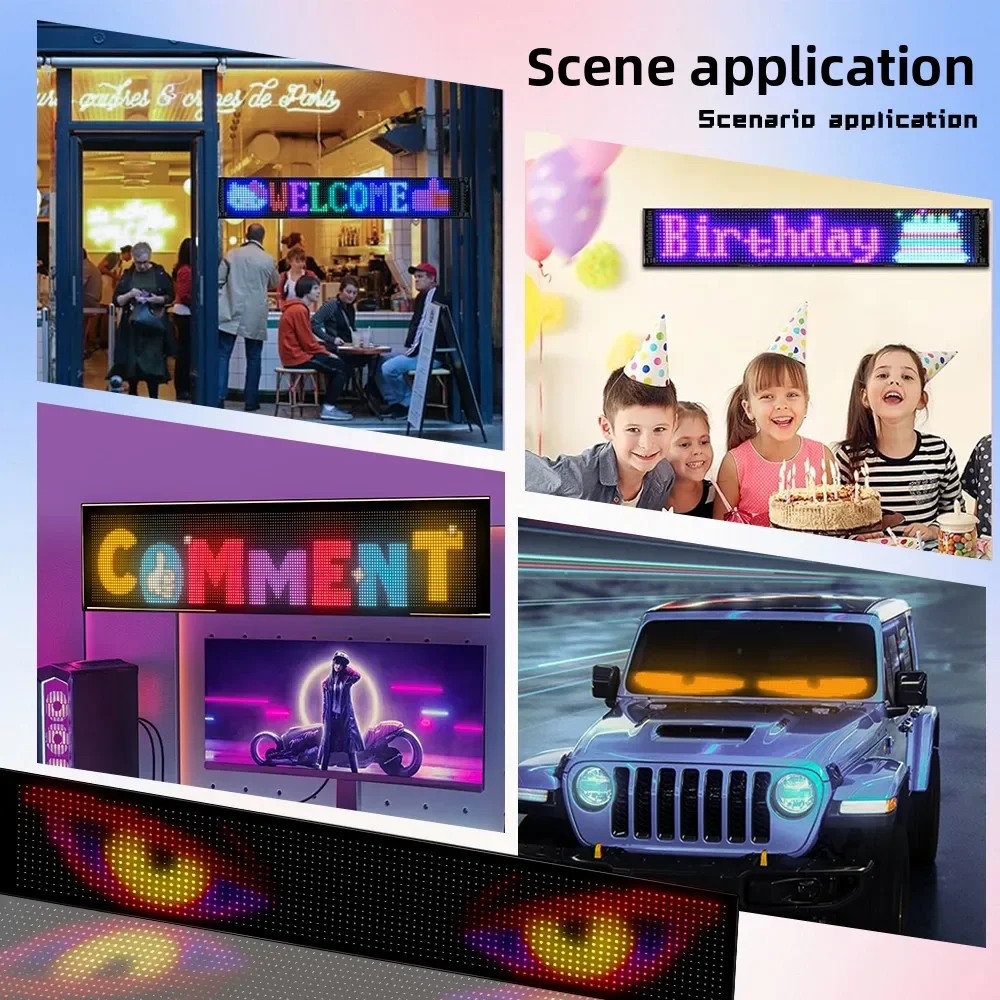 İş Bar Oteli için Bluetooth APP Metin Desen Animasyonu ile Mağaza Reklam Ekranı için Programlanabilir LED Led Matrix Panel