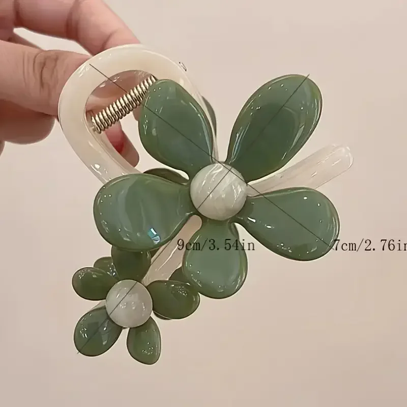1 elegant floral hair clip for women - perfect for fixing half height hairstyles, decorating wigs, and fashionable hair clips 6