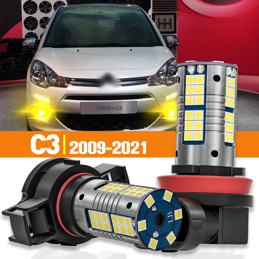 

2pcs LED Fog Light For Citroen C3 Picasso Aircross 2009 2010 2011 2012 2013 2014 2015 2016 2017 2018 Accessories Canbus Lamp