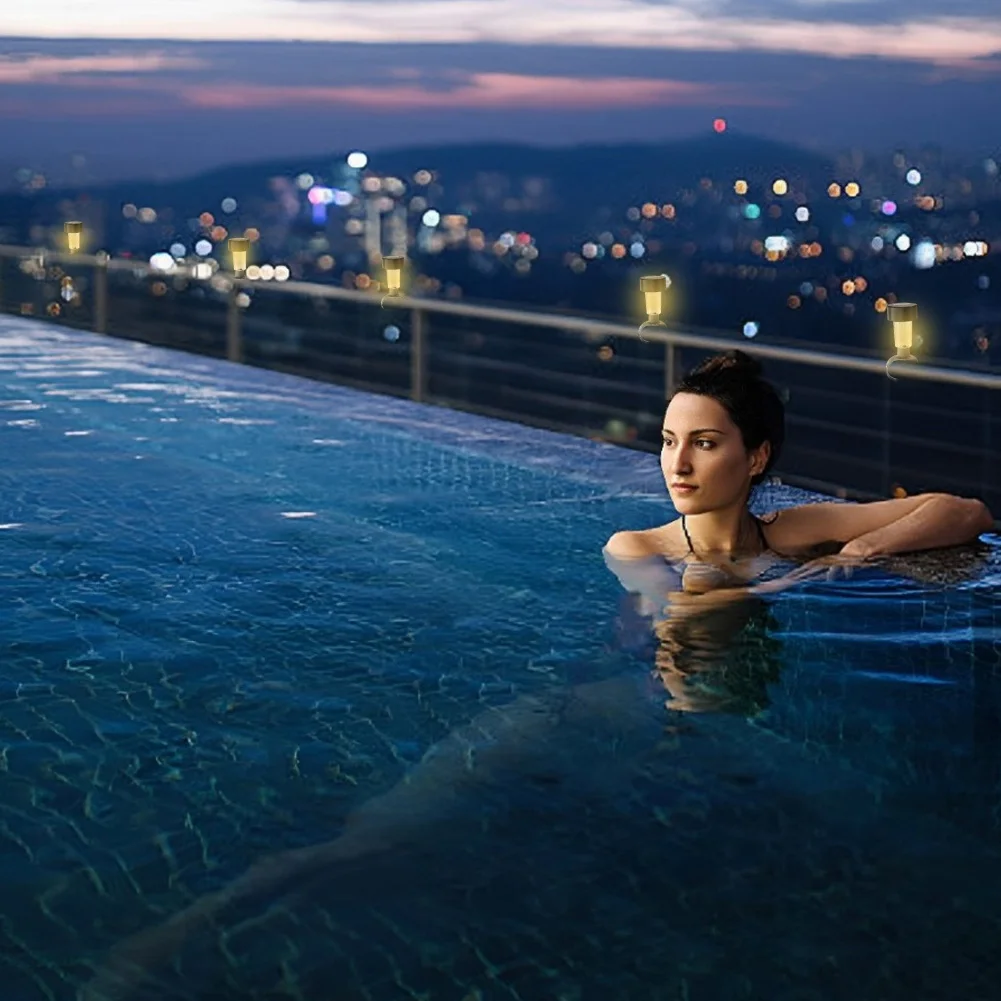 Waterproof Solar LED Pool Lights for Outdoor Fence Decor