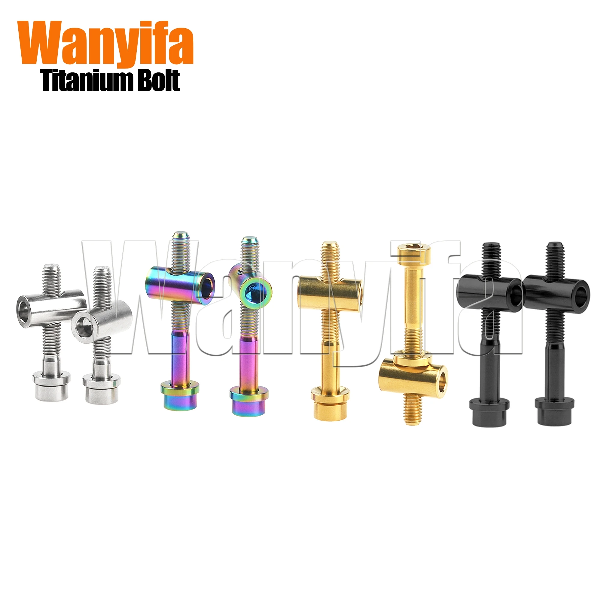 Wanyifa 티타늄 볼트 M5x30/40mm 자전거 시트 포스트 고정 볼트 MTB 도로 자전거 시트 포스트 안장 고정 나사 2Pcs