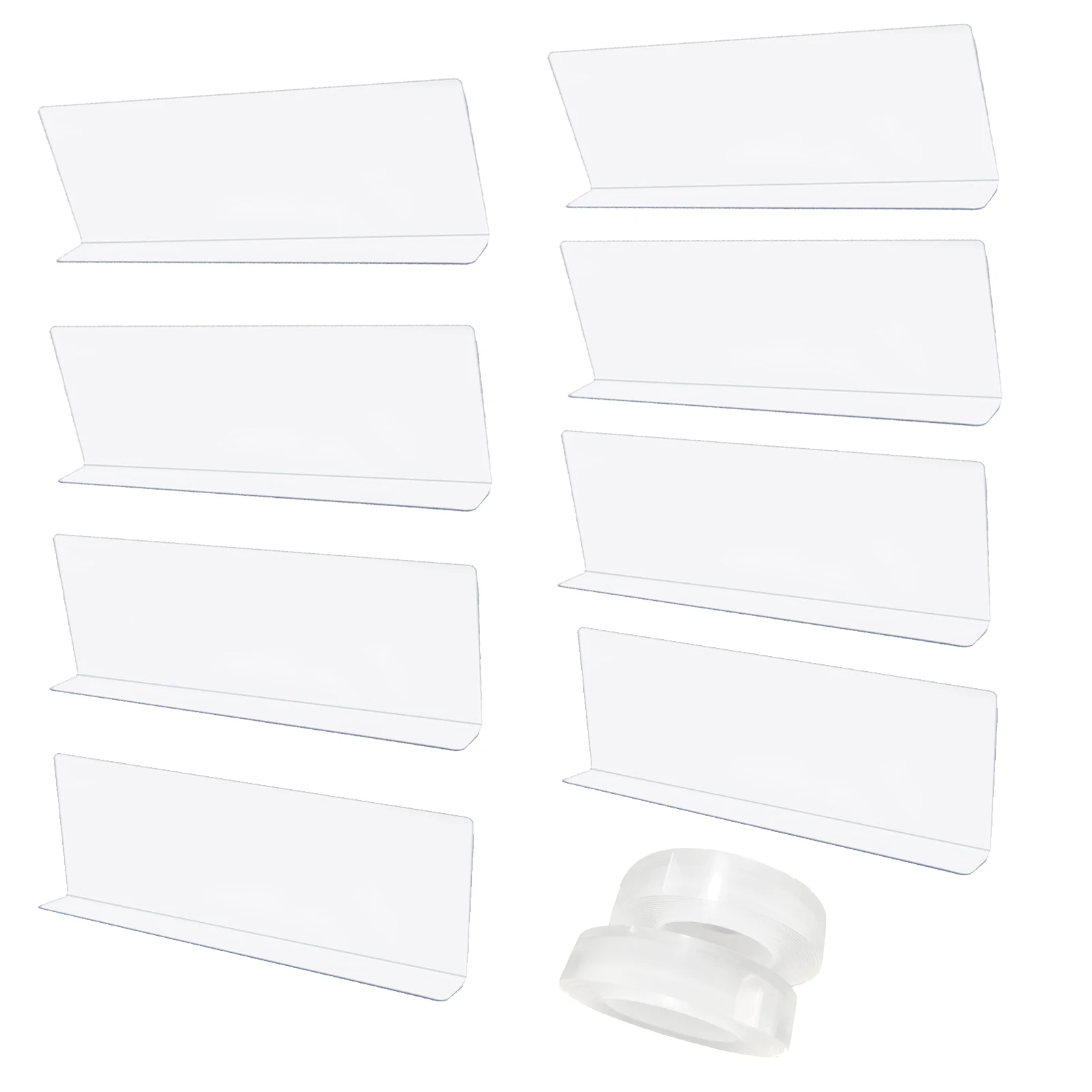

8pcs Toy Blockers Dresser With Tape Thin Adhesive Adjustable PVC Clear Strong Under Bed For DustBumper Furniture Couch