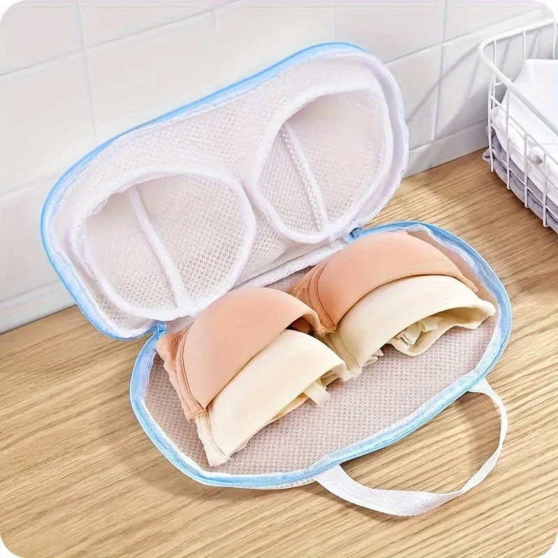 Bra laundry bag Bra Wash Bag Mesh Laundry Washing Bag with Zipper Foldable Mesh Lingerie Underwear Mesh Bra Washer bag 3