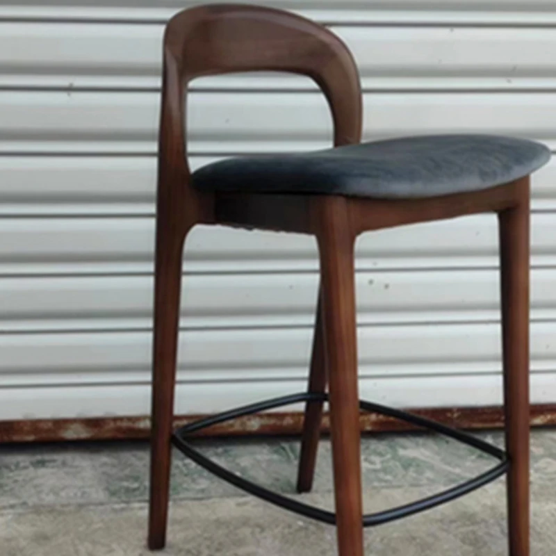 

Роскошные барные стулья, высокие деревянные дизайнерские барные стулья, коммерческие барные стулья, Скандинавская мебель