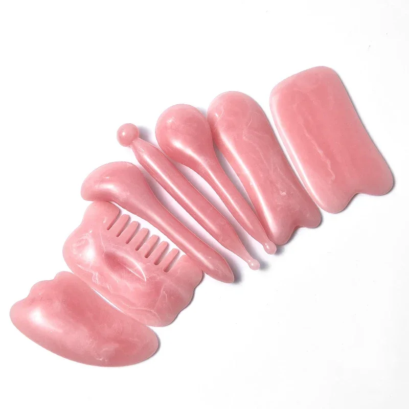 7PCS GUASHA Massage Tools Face Neck Body Massage Beauty Tool SPA Skin Caring Neck Pain Relief Scraper Scraping Massage Board