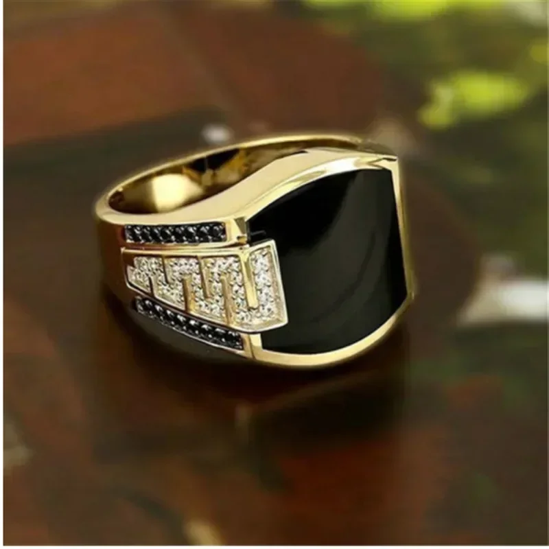 

New Wide Face Black Ring