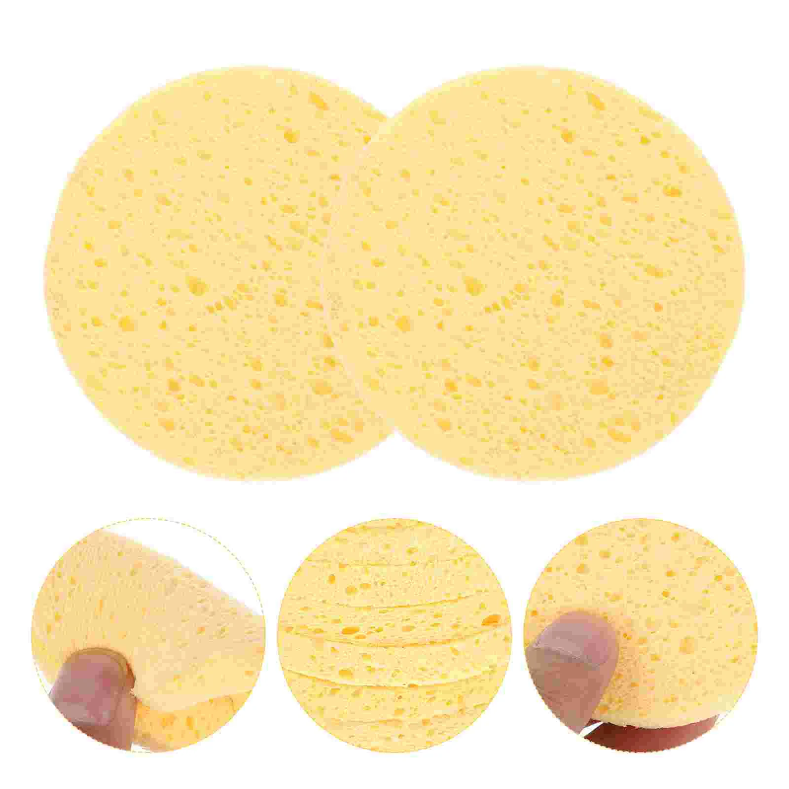 

Wood Pulp Cotton Cleansing Puff Face Exfoliating Sponges Makeup Remover Pads Natural Facial Cleaning Tools Powder