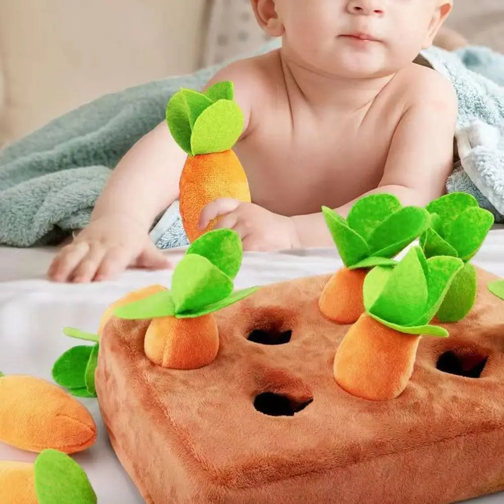 Radish Parent-child Interaction Toys Snuffle Mat Pull Up Carrots Child Educational Toys Pet Dog Chew Toy Plush Carrot Toys