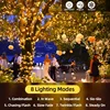 Solar Powered LED String Lights for Outdoor Christmas Garden Patio Balcony 8 Lighting Modes Waterproof Flickering Effect Light 3