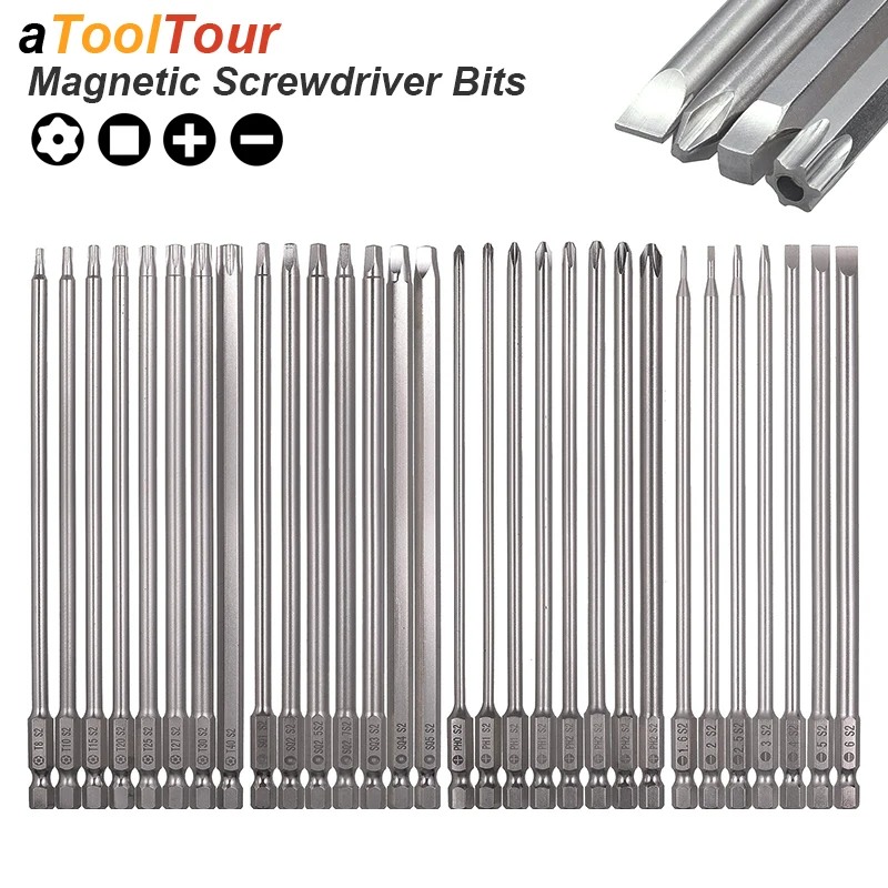 

Screwdriver Bit Torx Slotted Phillips Square Socket Tip Magnetic Head 1/4 Shank For Power Drill Tool Precision Screw Driver Bat