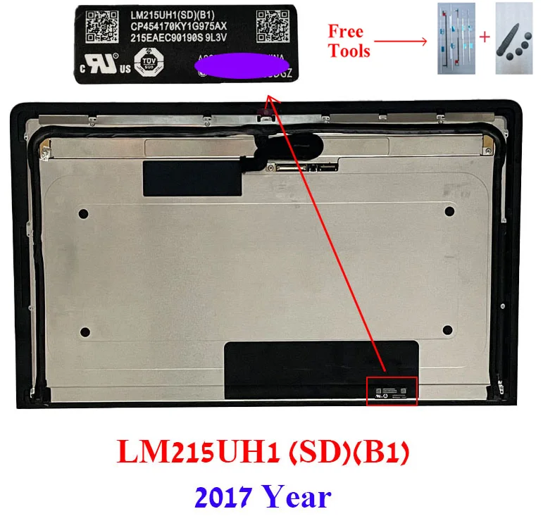 A1418 4K Display Assembly LM215UH1(SD)(A1) LM215UH1(SD)(B1) LM215UH1(SD)(C1) For 21.5 ''iMac 2015  2017 2019 A2116 EMC 2833 3069