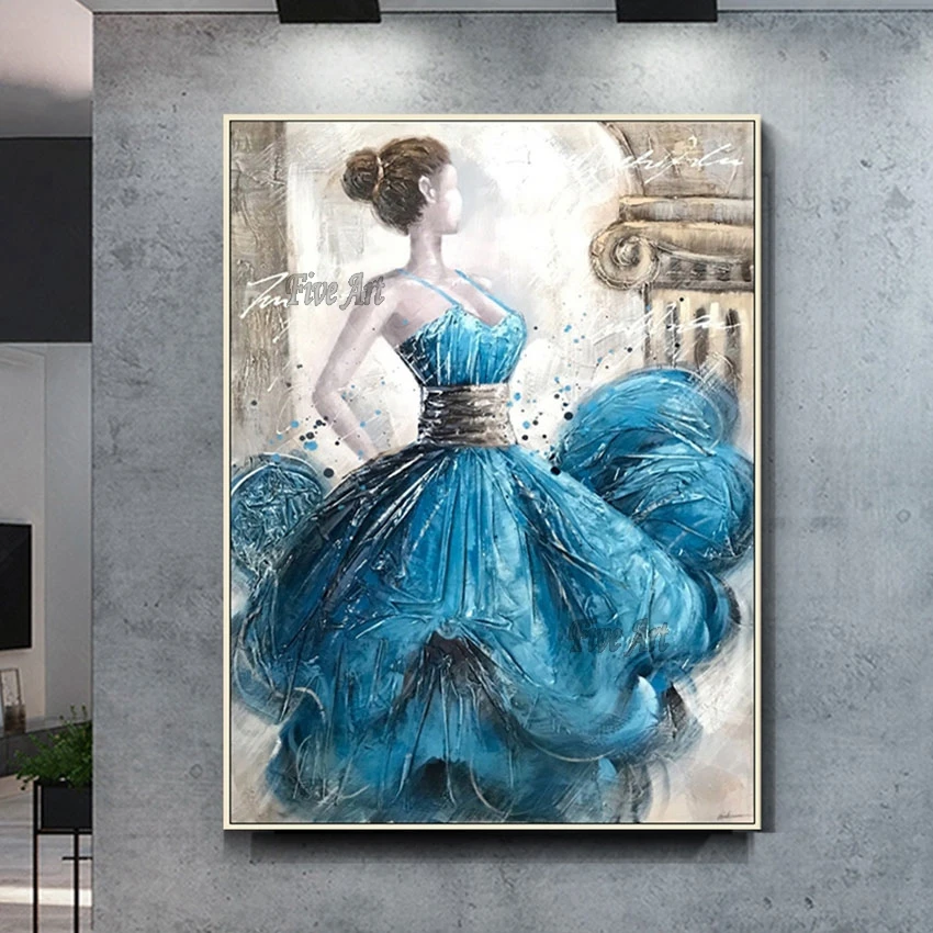 

Unframed Canvas Wall Art Decoration, Handmade Dancing Girl, Sexy Oil Painting, Modern Home Decor, Dropshipping Artwork