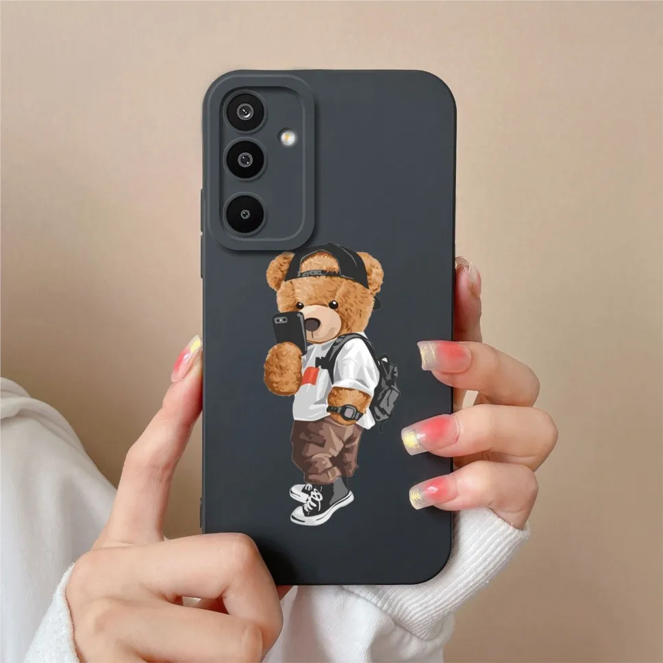 Fashion Pretty Sweet Girl Soft Liquid Silicone Protective Phone Case Cover
